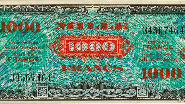 1000 francs Drapeau type 1944