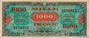 1000 francs Drapeau type 1944