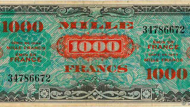 1000 francs Drapeau type 1944