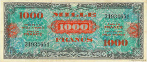 1000 francs Drapeau type 1944