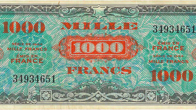 1000 francs Drapeau type 1944