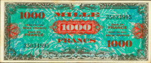 1000 francs Drapeau type 1944