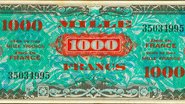 1000 francs Drapeau type 1944