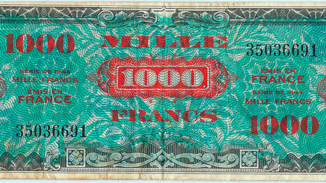 1000 francs Drapeau type 1944