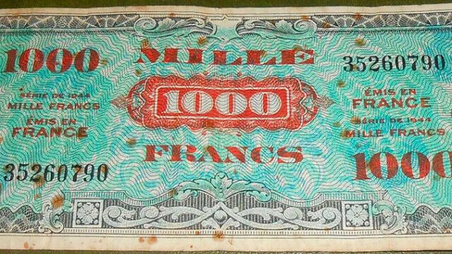 1000 francs Drapeau type 1944