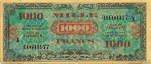 1000 francs Drapeau type 1944