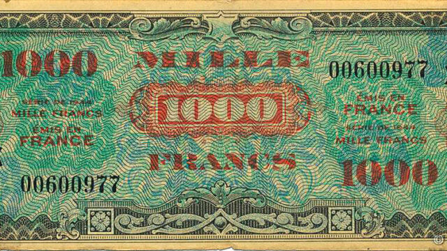 1000 francs Drapeau type 1944