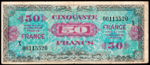 50 francs France type 1945