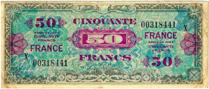 50 francs France type 1945