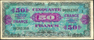 50 francs France type 1945