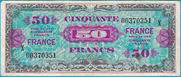 50 francs France type 1945