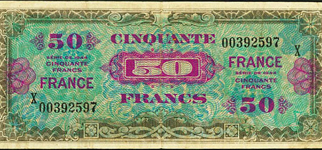 50 francs France type 1945