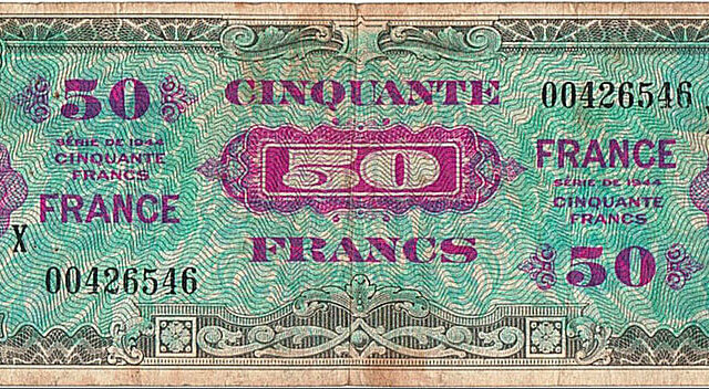 50 francs France type 1945