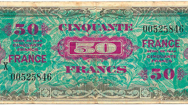 50 francs France type 1945