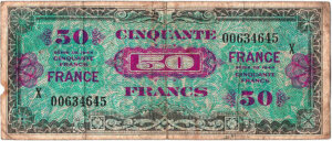 50 francs France type 1945