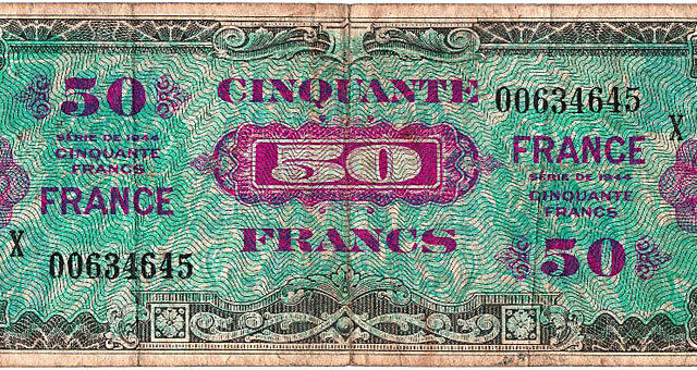 50 francs France type 1945