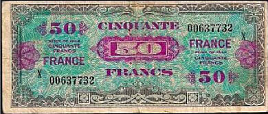 50 francs France type 1945