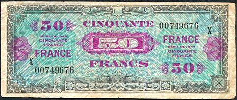 50 francs France type 1945