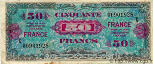 50 francs France type 1945