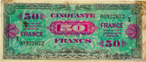 50 francs France type 1945