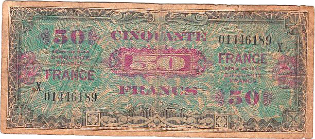 50 francs France type 1945