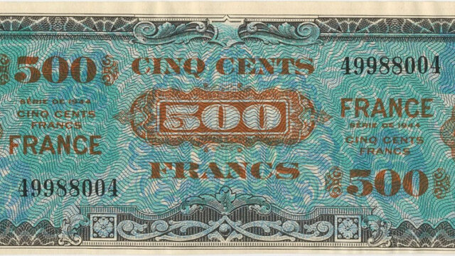 500 francs France type 1945