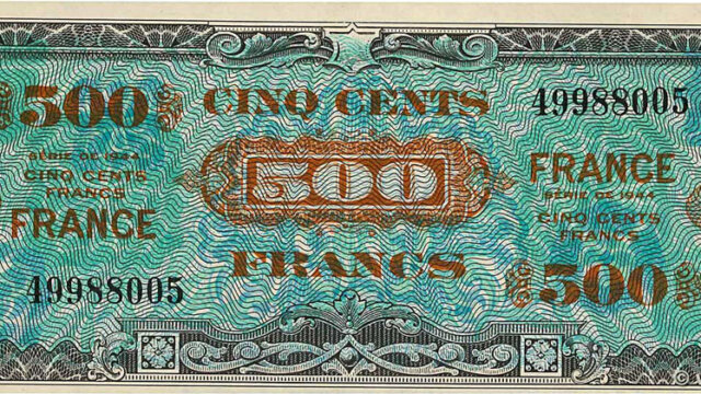 500 francs France type 1945