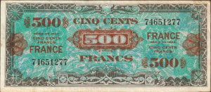 500 francs France type 1945