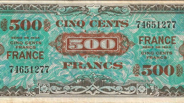 500 francs France type 1945