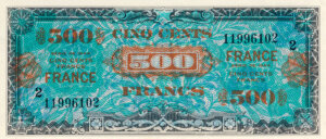 500 francs France type 1945