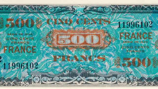 500 francs France type 1945