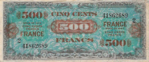 500 francs France type 1945