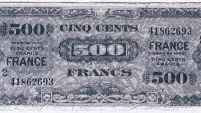 500 francs France type 1945