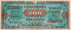 500 francs France type 1945