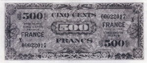 500 francs France type 1945