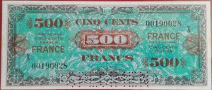 500 francs France type 1945