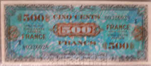 500 francs France type 1945