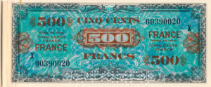 500 francs France type 1945