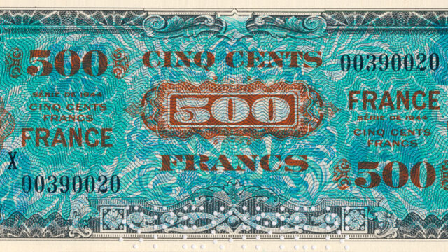 500 francs France type 1945