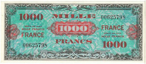 1000 francs France type 1945