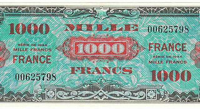 1000 francs France type 1945