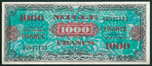 1000 francs France type 1945