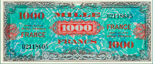 1000 francs France type 1945