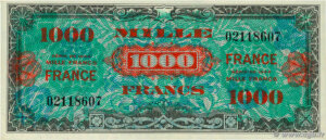 1000 francs France type 1945