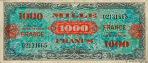 1000 francs France type 1945