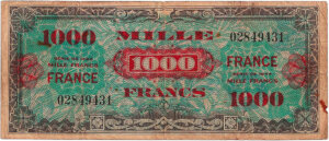 1000 francs France type 1945