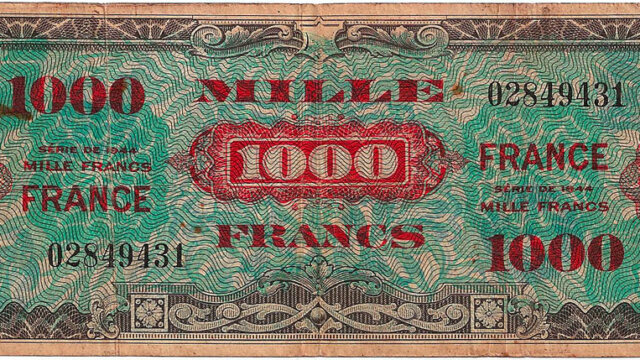 1000 francs France type 1945