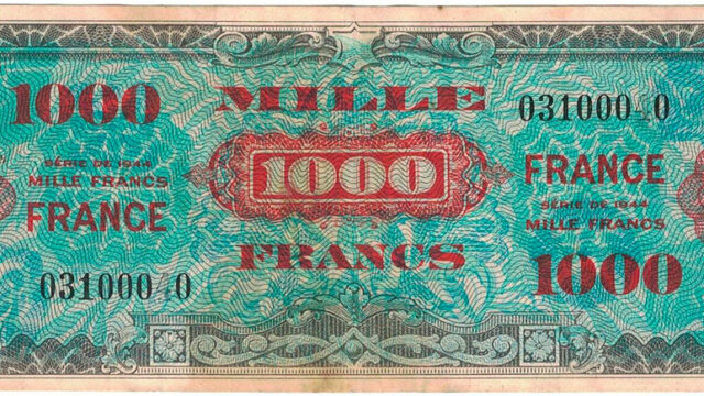 1000 francs France type 1945