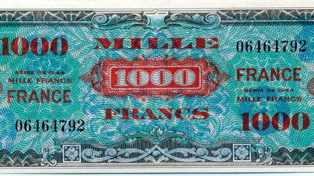 1000 francs France type 1945