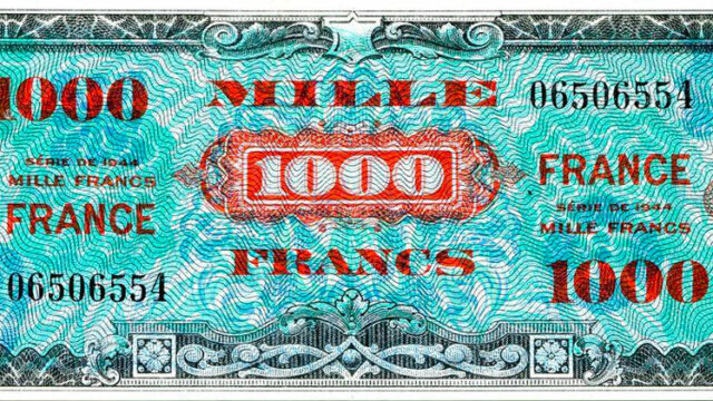 1000 francs France type 1945